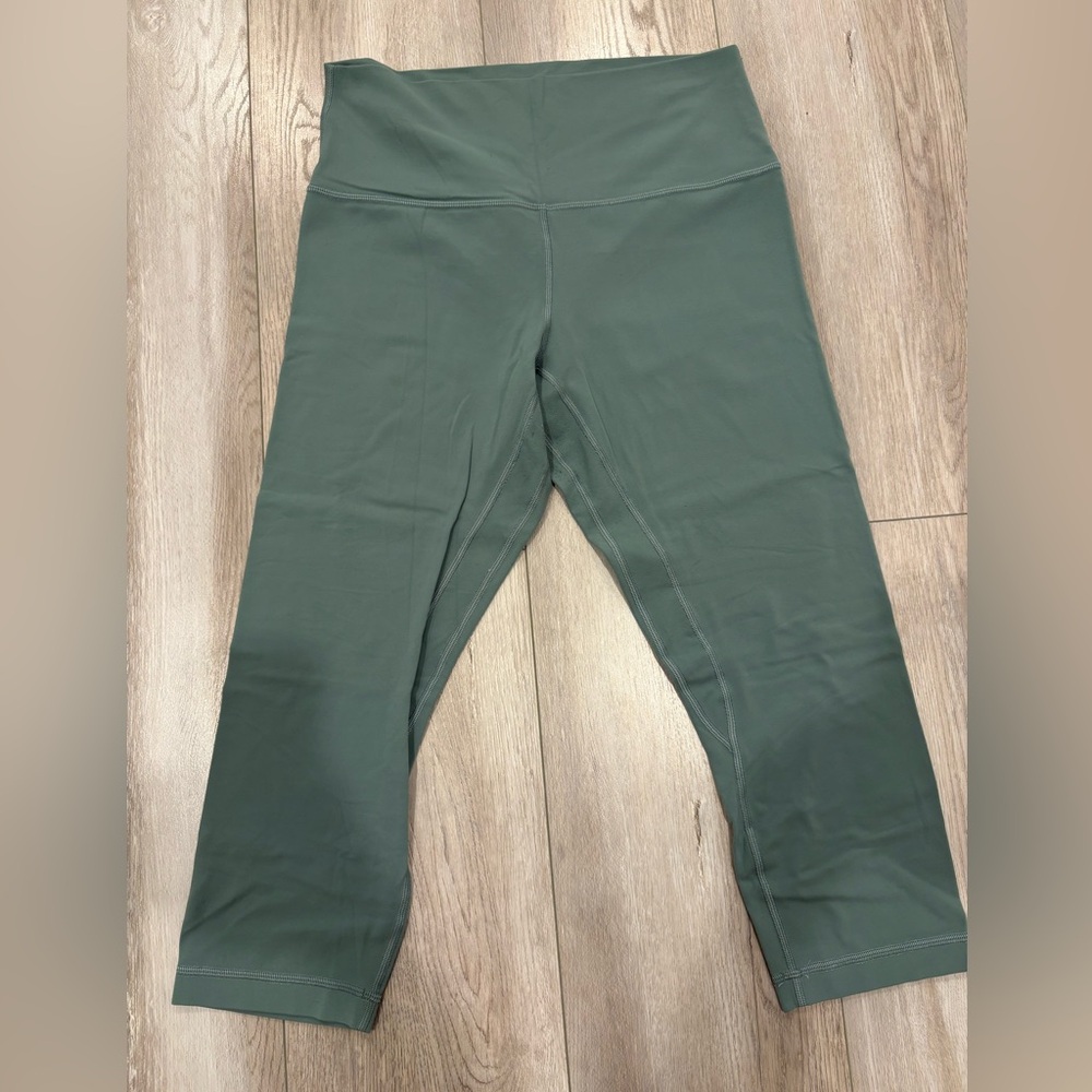 lululemon Teal leggings Align Crop 21” Yoga Collection Size 10